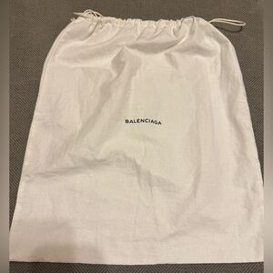Balenciaga Ivory Drawstring Dust / Travel Bag